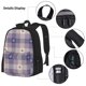 thumbnail image 3 of Disketp Heart Check Plaid Mochila Estampada de Gran Capacidad con Lonchera y Estuche, Set de 3 Piezas para Estudiantes, 3 of 7