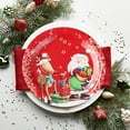 thumbnail image 4 of Btomtd Christmas Party Paper Plates 7" with Painted for Holiday Events 10 Count, Disposable Plates with Water Proof and Oil Draining Features, Thickened Sturdy Pulp Tableware, D, 4 of 6