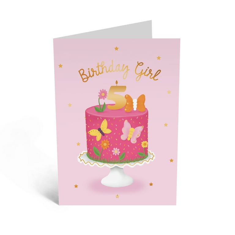 fifth-birthday-card-for-girls-happy-5th-birthday-card-age-5-five-year-old-pink-butterfly-for-kids-daughter-granddaughter-comes-with-fun-stickers-by-central-23-walmart-com for Downloadable Free Printable Birthday Cards For Daughter Fifth Birthday Card for Girls - Happy 5th Birthday Card - Age 5 - Five Year Old - Pink Butterfly for Kids - Daughter - Granddaughter - Comes With Fun Stickers - By Central 23 - Walmart.com for Downloadable Free Printable Birthday Cards For Daughter