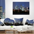 thumbnail image 4 of Designart Montreal Over River at Dusk - Cityscape Photo Throw Pillow - 16x16, 4 of 5