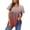 Red, variant on YHAJDS Summer Tops for Women Short Sleeve V Neck Casual Blouse Print Fashion Tee