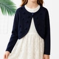 thumbnail image 6 of UACY Girls Long Sleeve Knit Shrug Cardigan, Open Front Bolero Sweater with Button Closure for Toddler and Kids, 6 of 9
