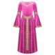 thumbnail image 3 of Trajes de Cosplay de princesa Medieval renacentista para niñas, trajes de Cosplay de manga larga acampanada con estampado Retro, disfraces de carnaval, 3 of 5