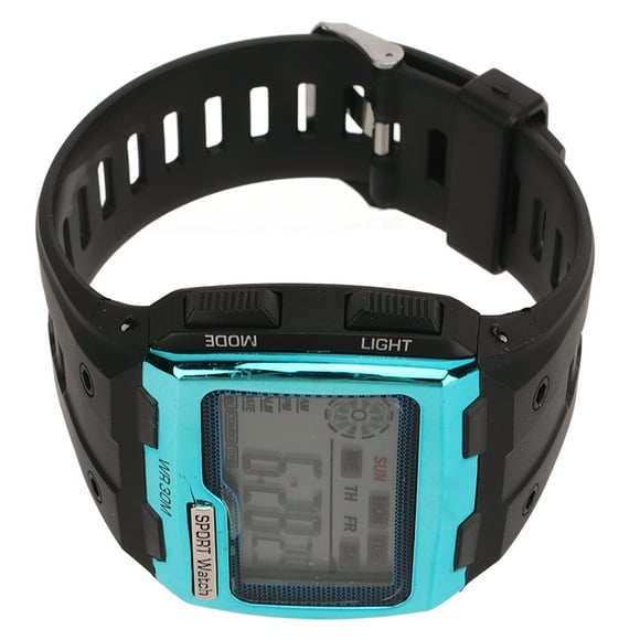 Montre de Sport Numérique, Montre-Bracelet Électronique Multifonction Étanche à la Vie avec Alarme Lumineuse pour la Course à Pied