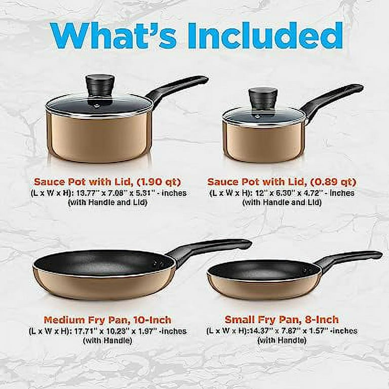  Kitchenware Pots & Pans Basic Kitchen Cookware Set (6
