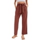 thumbnail image 4 of ABPHQTO Pantalones de pierna ancha con cordón de cintura elástica roja para mujer, 4 of 5