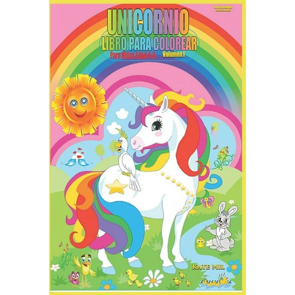 Unicornio Libro Para Colorear: Para NiÃ±os Edad 4-8 Volumen I, (Paperback)