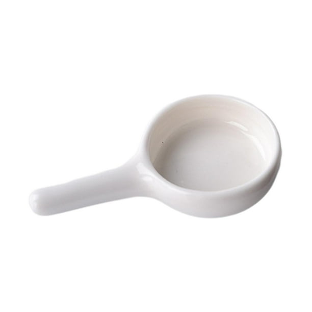 Calentador de cera para velas de té, calentador de aceite, adorno de escritorio, candelabro de cerámica, cuchara de vela de cerámica para estantería blanco Macarena Candelero