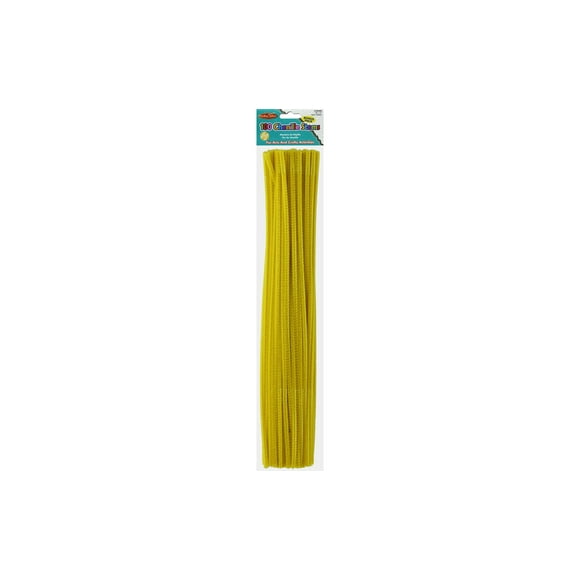 65440 CREATIVE ARTS CHENILLE STEMS 4MM 12 100PC YELLOW