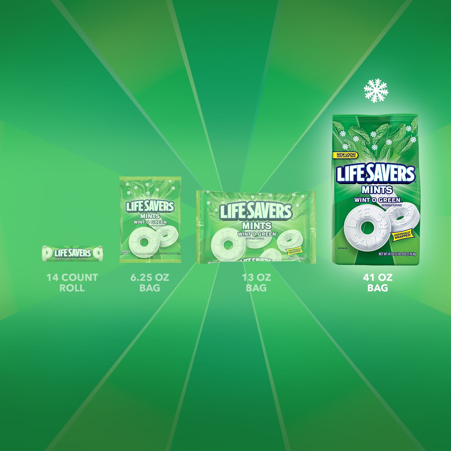 LIFE SAVERS Mints Wint-O-Green Hard Candy, 41 Ounce Party Size Bag