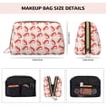 thumbnail image 2 of Shrimp No.9081 Makeup Bag, Large Capacity Travel Cosmetic Bag for Women Girls- Travel Toiletry Bag Leather Portable Waterproof Makeup Case Organizer with Handle, 2 of 4