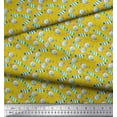 thumbnail image 2 of Soimoi Yellow polyester Crepe Fabric Dot & Candies Food Printed Fabric 1 Yard 42 Inch Wide, 2 of 3