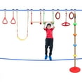 thumbnail image 4 of Graflsoa 60ft Kids Adventure Climbing Kit for Strength, Balance & Agility Training - No Net, Heavy-Duty Polyester, Wood & Metal, Supports 661lbs, Easy Setup for Backyard, Playground & Camping, Ages 5+, 4 of 7