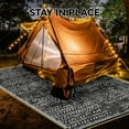 thumbnail image 3 of VUNATE Outdoor Rug 6x9 with Led Light Strips Patio Rug Clearance Plastic Waterproof Outdoor Mat for Picnic RV Porch Camping Reversible Outside Rug Black White, 3 of 6