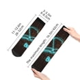 thumbnail image 2 of Salouo Neon Sign For Books Pattern Unisex Middle Tube Socks,Middle-Finger Knee High Socks Over The Calf Tube Stocking Crew Stockings for Women and Men Tube Socks, 2 of 8