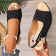 thumbnail image 4 of Gpaecead Women Vintage One Strap Chunky Slingback Sandals Open Toe Adjustable Shoes Spring Summer ,Black, 4 of 8