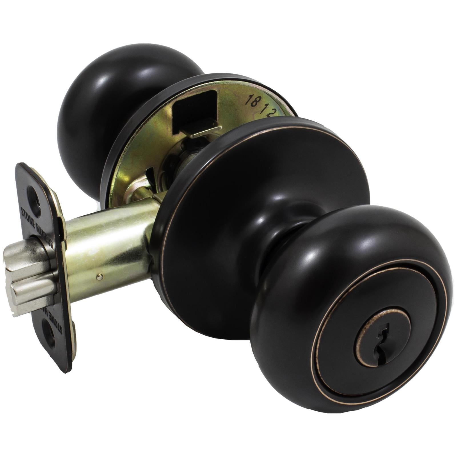 Highland Door Knob, Entry Latch, KW Keyway, Vintage Bronze by Stone Harbor Hardware