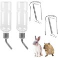 thumbnail image 2 of Rabbit Drinking Bottle With Holder, Pack Of 2 Rabbit Water Bottles, 350 Ml Rabbit Drinking Bottle, Hanging Pets Water Bottles For Rabbits, Guinea Pigs, 2 of 5