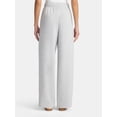 thumbnail image 4 of No Boundaries Soft Fleece Wide Leg Pants, 30” Inseam, 1 or 2-Pack, Women’s XXS-4X, 4 of 5