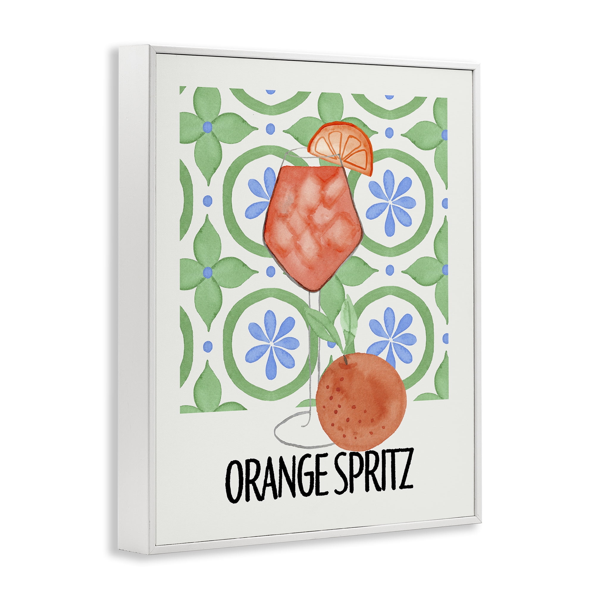 Stupell Industries Orange Spritz On My Mind White Framed Giclee Art, design by Nina Jacobs