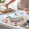 thumbnail image 2 of Pioneer Flower Floral Print Pattern Kitchen Dish Drying Mat 1 Pack, Ultra Absorbent Microfiber Drainer Mat, 16"x18", 2 of 6