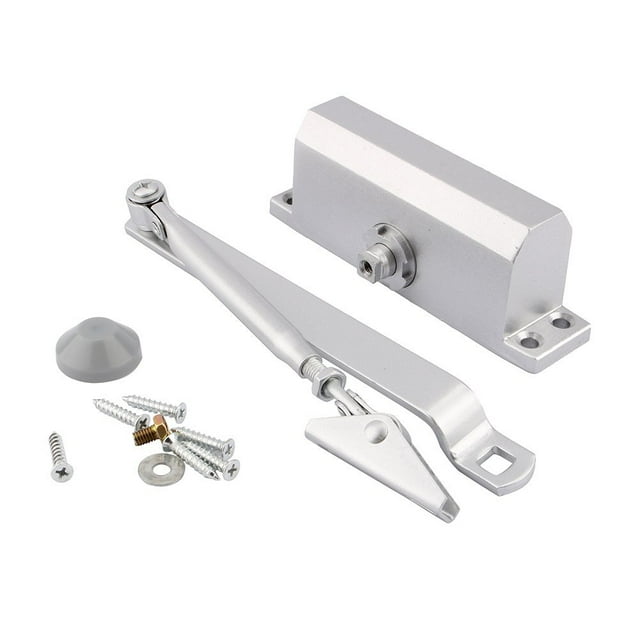 HURRISE Door Controls Commercial Door Closer, in Aluminum with Backcheck Two Independent Valves Control Sweep For Residential Commercial Use,60-80KG