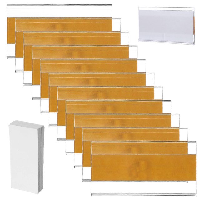 60 Pcs Shelf Label Holders Drawer Labels Wire Shelf Labels Shelf Clips Basket Labels Shelf Tags For Wire Shelving