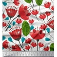 thumbnail image 1 of Soimoi Rayon Fabric Leaves & Floral Artistic Decor Fabric Printed Yard 56 Inch Wide, 1 of 3