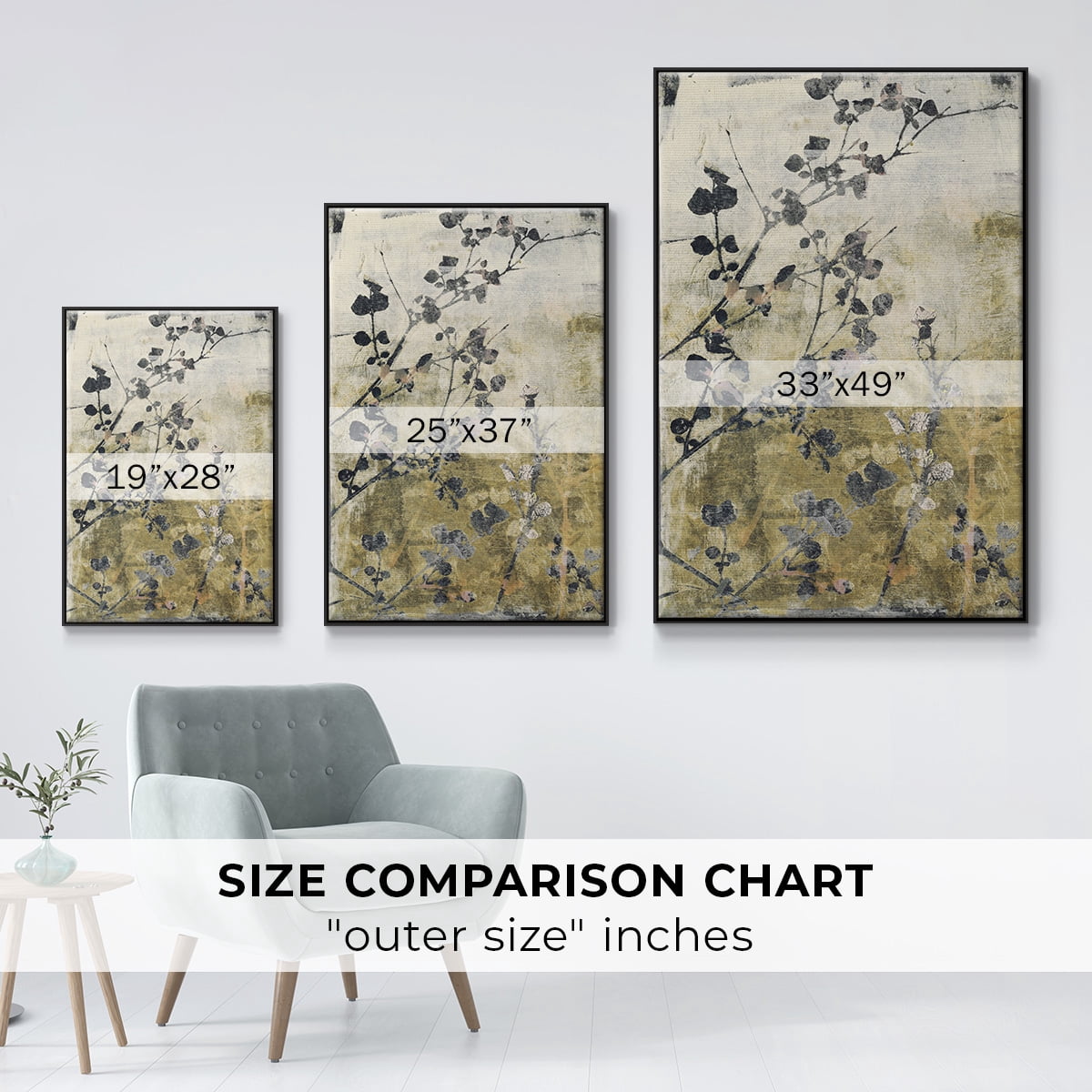 Boundless VII Framed Premium Gallery Wrapped Canvas - Ready to Hang - 17 x 25 - Black Floating Frame