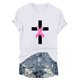 thumbnail image 4 of Fiudx Tops para Mujer Blusa de Manga Corta con Estampado de Moda para Mujer, Divertida Camiseta con Cuello Redondo, 4 of 4