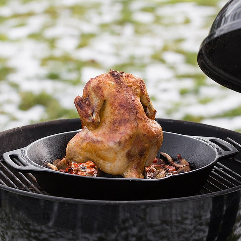 Cast iron top roast pan