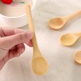 thumbnail image 3 of Flmtop 6Pcs Wooden Spoon Mini Size Multi-purpose Rounded Spoon Mouth Kitchen Wooden Spoon for Porridge, 3 of 7