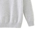 thumbnail image 5 of SGFCWSX Girls Sweaters Basic Crewneck Soft Lightweight Casual Relaxed Fit Long Sleeve Pullover for Kids Gray Size 14, 5 of 8