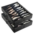 thumbnail image 7 of Under Bed Shoe Storage Organizer - 32 Compartments, Set of 2 - Large Capacity Foldable Shoe Rack with Clear Window, Breathable Non-Woven Fabric, Black, 7 of 7