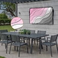 thumbnail image 6 of Outdoor TV Cover 40x25x4.5in, Pink Gray Gradient Stripe Ripple Weatherproof TV Screen Protector with Zipper, Abstract Geometric Ombre Outside Television Cover Fits Up to 40-43", 6 of 9