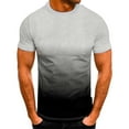 thumbnail image 4 of Muscularfit Short Sleeve Dress Shirts for Men Gray Gradient Crew Neck T Shirt Xl, 4 of 5