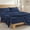 Navy, variant on Bedding Queen Size 4 Pieces Sheet Set, Includes 1 Fitted Sheet, 1 Flat Sheet and 2 Pillowcases, Soft and Breathable Cooling Bed Sheet Set with Deep Pocket, Grey