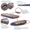 thumbnail image 2 of Dockem Wallet Case for iPhone XR; Built-in Metal Plate, 2 Credit Card Slots, Luxe M2, Blue/Grey, 2 of 9