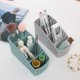 thumbnail image 2 of Cesta de almacenamiento de escritorio larga blanca roto, pantallas de 4 compartimentos, 2 of 4