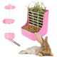 thumbnail image 5 of Kit Comedero Bebedero Para Conejo Cuyos Chinchillas Malubero ROSA BLANCO, 5 of 5
