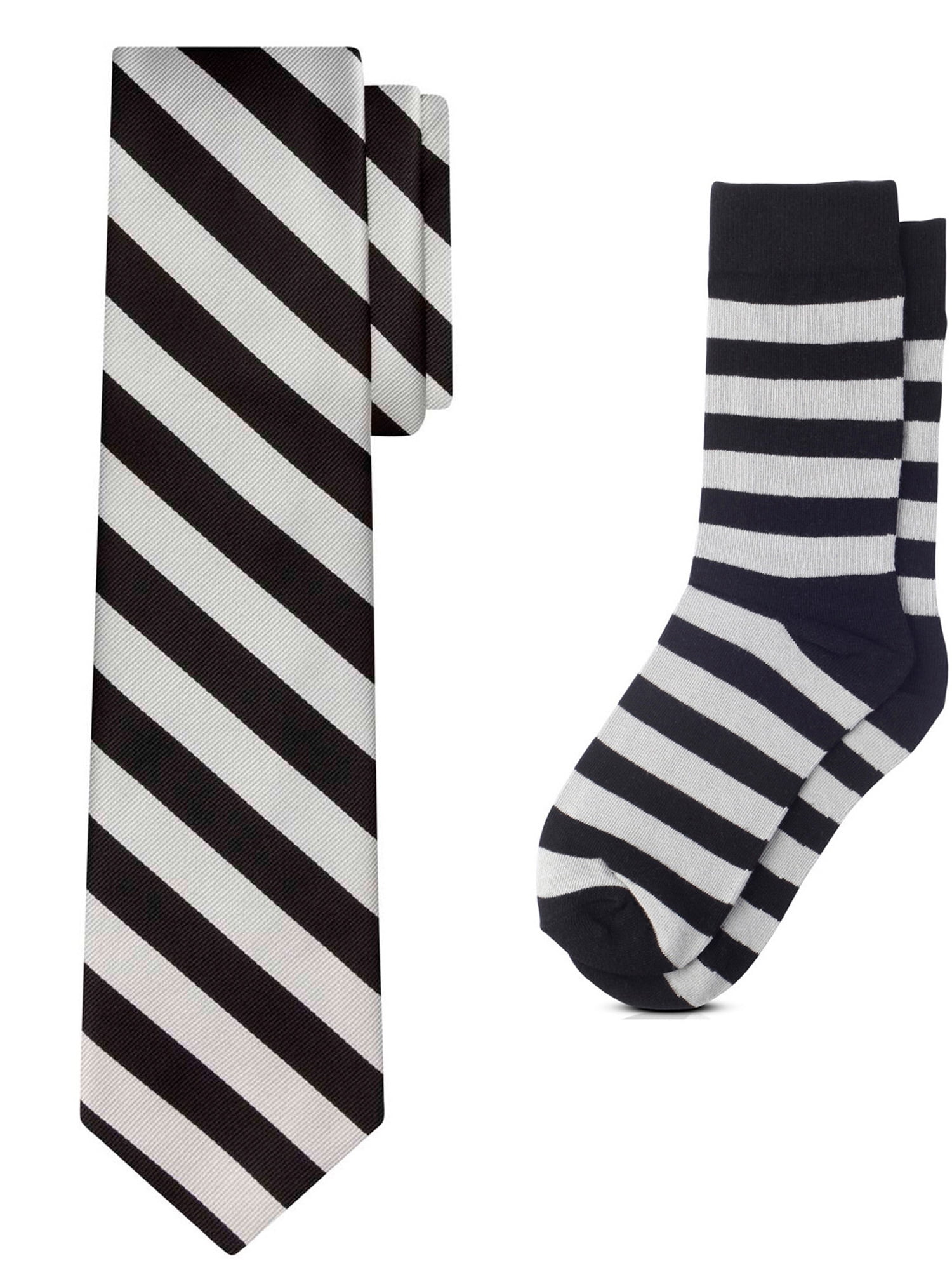 Jacob Alexander Matching College Stripe Dress Socks and Tie