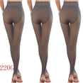 thumbnail image 2 of XuJwPNcy 3PCS Fleece Lined Tights Women High Waisted Warm Solid Leggings Winter Fuzzy Thickened Stockings Tights, 2 of 3