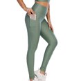 thumbnail image 2 of asdoklhq Yoga Pants for Women,Women Casual Solid Pocket Leggings Sports Nine-Point Yoga Pants, 2 of 9