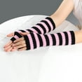 thumbnail image 4 of CSChome Acrylic Gloves Cozy Striped Woolen Gloves - Gift Mid-Length Autumn Keep Warm, 4 of 7