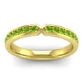 thumbnail image 2 of 0.20 T.C.W Fancy Round Cut Peridot Gemstone Bridal Eternity Band for Wedding Solid 14K Yellow Gold Size 7.5 by Diamond-Capitals, 2 of 7