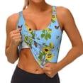 thumbnail image 3 of Pofeuu Sunflowers And Bees Print Sports Bra for Women Sexy Vest Yoga Running Gym Fitness Crop Bras Tops-Large, 3 of 8