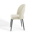 thumbnail image 6 of Side Dining Chair, Fabric, Black Beige, Modern Contemporary Urban Design, Kitchen Room Cafe Bistro Restaurant Hospitality, 6 of 9
