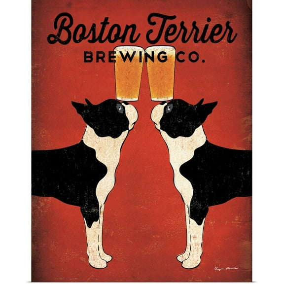 Great BIG Canvas | "Boston Terrier Brewing Co" Art Print - 16x20
