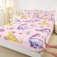 thumbnail image 3 of Castle Fairy Kawaii Animal Dino Queen Sheet Sets,Woodland Wildlife Bed Set, 3 of 7