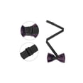 thumbnail image 2 of CORBATA DE LAZO AJUSTABLE DE VELVET INSPIRAR CHIC PARA HOMBRES, PRE-ATADA, TAMAÑO ÚNICO, MORADO OSCURO, PARA PROM Y BODA, 2 of 4